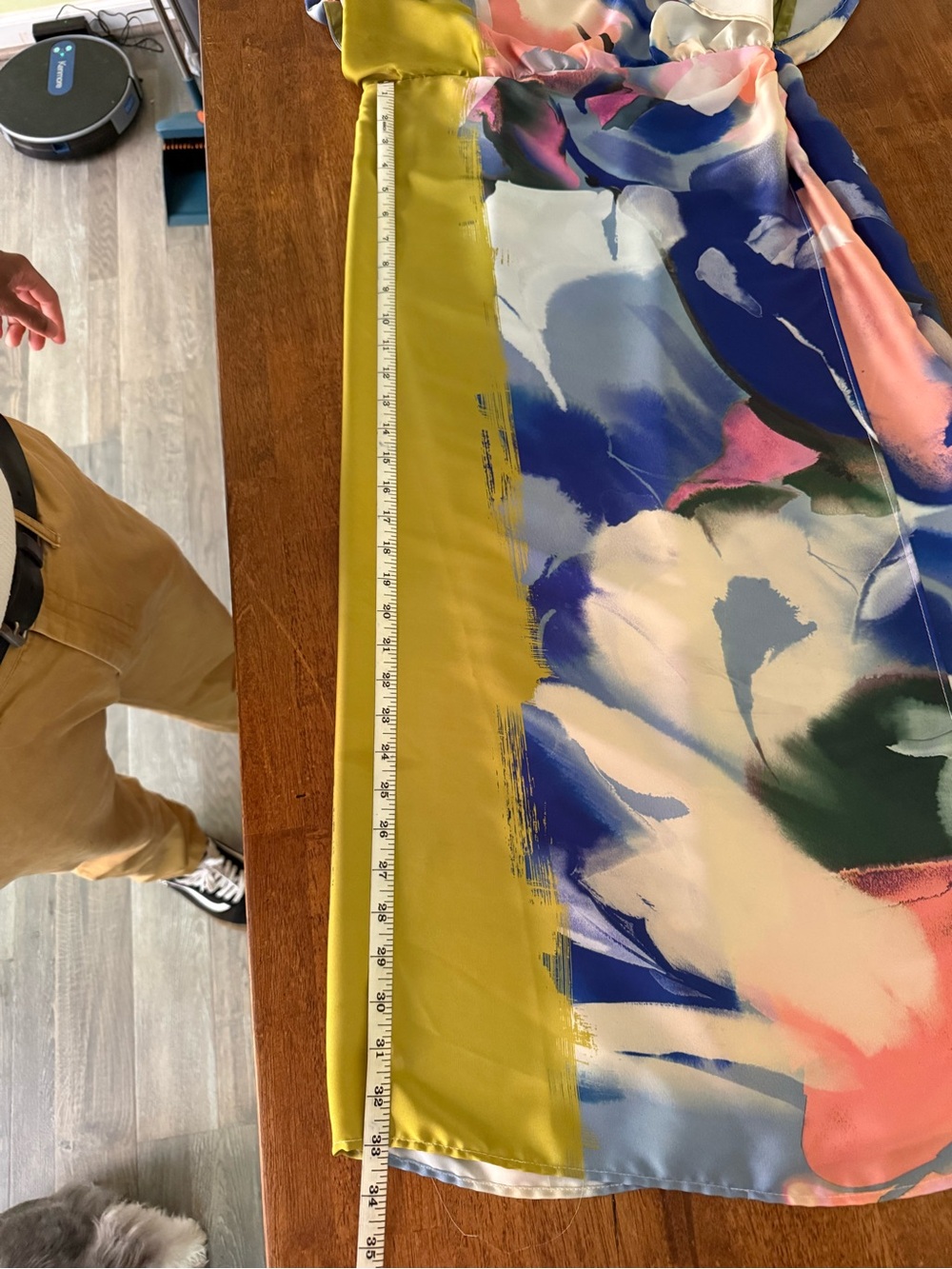 Zara Olive & Multicolor Abstract Floral Midi Dress - Picture 9 of 10